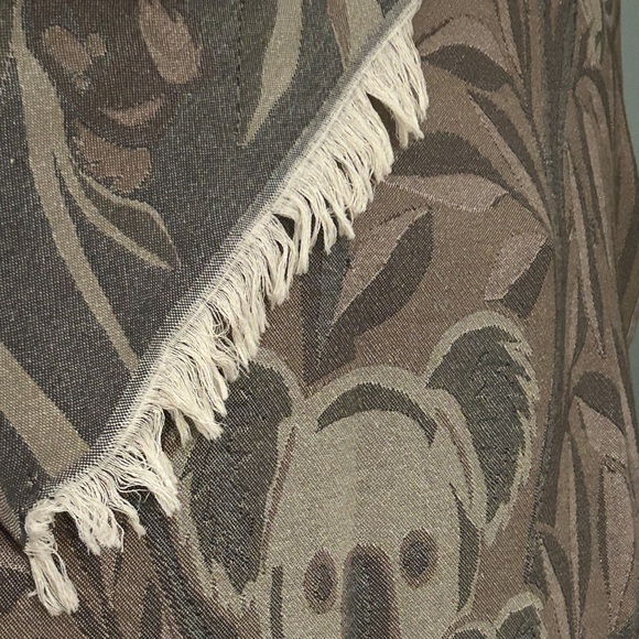 Gum Tree Koalas Blanket 2 Side FLiPSiDE Jacquard Loom Weave 100% Organic Cotton - Picture 11 of 16